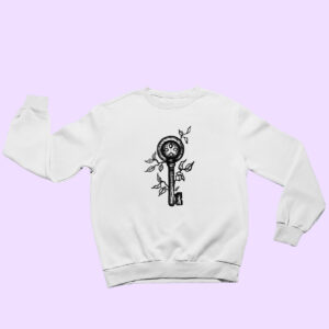 The Forgotten Key – Vintage Botanical Art Unisex Sweatshirt | 3 Colors