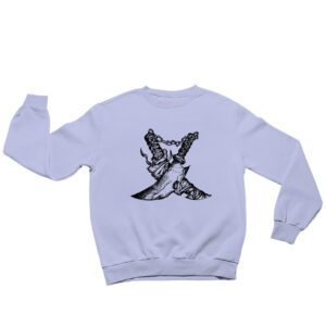 Broken Blades – Hand-Drawn Symbolic Knife Art Sweatshirt | 3 Colors