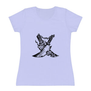 Broken Blades – Hand-Drawn Symbolic Knife Art Women's T-Shirt | 4 Colors